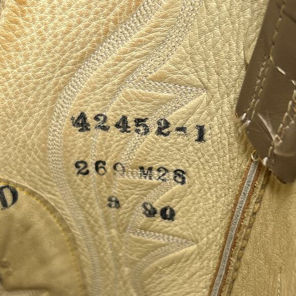 Vintage 90s Hondo Boots El Paso Texas Embroidered Cowboy Walking Boots Rodeo - Picture 11 of 11